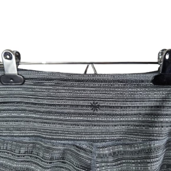 Athleta 7/8 Leggings Striped With Pockets Black and Gray Size M - Picture 5 of 10